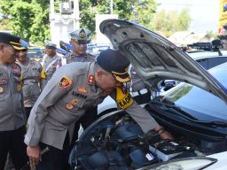 Kapolres Bondowoso Cek Ranmor R2 dan R4 di Operasi Mantap Praja Semeru 2024