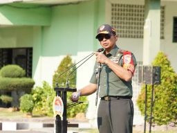 Danrem 084/BJ Pimpin Gelar Pasukan Pengamanan VVIP Kunjungan Presiden RI