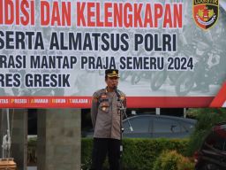 Pastikan Kesiapan Operasi Mantap Praja Semeru, Birolog Cek Almatsus di Polres Gresik