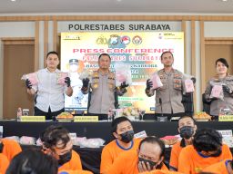 Polrestabes Surabaya Gelar Operasi Tumpas Narkoba Semeru dan Sita 16 Kg Sabu