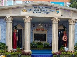 Pastikan Keamanan Nataru, Polres Gresik Hadirkan Pos Pelayanan Operasi Lilin Semeru