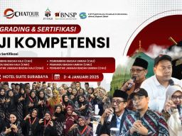PCNU Surabaya Gandeng Chatour Travel dan BNSP Gelar Upgrading Sertifikasi Uji Kompetensi