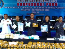 Ungkap Kasus 11 Jaringan,BNN RI Musnahkan 500 Kg Narkotika 