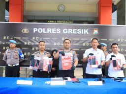 Polres Gresik Bongkar Jaringan Narkoba Lintas Pulau,6 Tersangka Diamankan