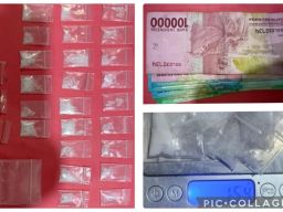 Ungkap Peredaran Sabu,Satnarkoba Polres Tanjung Perak Sita 28 Poket Seberat 15,4 Gram