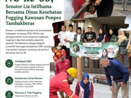 Lia Istifhama Turun Langsung Fogging, Jombang Perkuat Kesiapan Sambut Muktamar NU ke-35