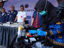 Pemusnahan Barang Bukti Ganja Seberat 14,6 Kg BNN Amankan WNA China Di Bandara Soekarno -Hatta
