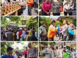 Kapolrestabes Surabaya Hadiri JUPE Polsek Gubeng, Bagikan 300 Porsi Sarapan Gratis untuk Warga