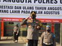 Ultah Anggota Mendapat Surprise dan Penghargaan dari Kapolres Gresik