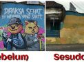 DIPAKSA SEHAT DINEGARA YANG SAKIT, Diduga Oknum Berseragam Hapus Mural