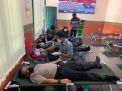Polres Bangkalan Bersinergi Gelar Donor Darah Sambut HUT TNI ke-76