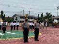 Kapolres Sumedang Pimpin Upacara Kenaikan Pangkat Kabag SDM dan Binmas Polsek Cimalaka
