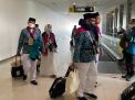 Kloter 38 Calon Jemaah Haji di Berangkatkan dari Bandara Internasional Juanda dengan Boeing 747-400