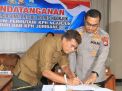 Kapolres Nganjuk dan Perhutani Tandatangani MOU Terkait Pemberantasan Ilegal Logging