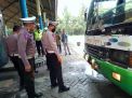 Satlantas Polres Bojonegoro Bersama Dishub Lakukan Ramp Check Bus AKDP dan AKAP