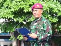 Dankodiklatal Sampaikan Amanat Panglima TNI saat Pimpin Upacara 17-an