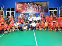 Perkuat Silaturahmi, Atlet Bulutangkis Kodiklatal Latihan Bersama Pasmar 2