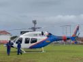 Helikopter Polda Jatim Lakukan Alternatif Landing di Tulungagung demi Keselamatan
