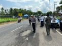 Polres Sumenep Pasang Papan Himbauan di Titik Rawan Laka Jelang Lebaran