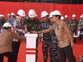Danlantamal V Ikuti Ceremony of Keel Laying Kapal Frigate Merah Putih ke-1 PT PAL Indonesia