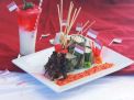 Menu Merdeka Quest Hotel Darmo Surabaya, Sate Gogos dan Es Merah-putih