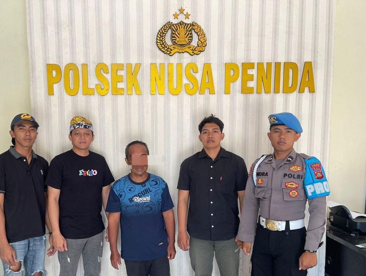 Tersangka diamankan Polisi Nusa Penida