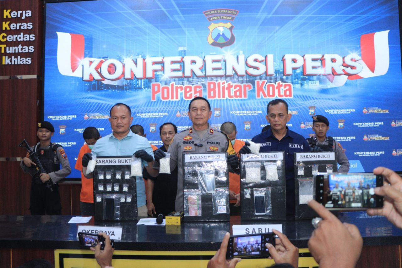 Polres Blitar Kota Ungkap 5 Kasus Narkoba dalam kurun waktu Agustus hingga September
