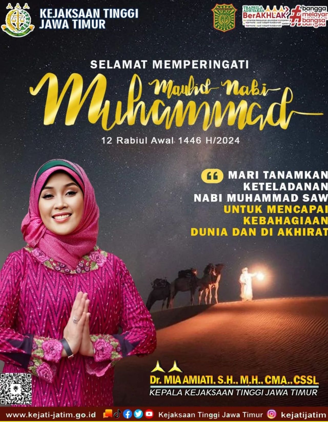 Kajati Jatim Peringati Maulid Nabi Muhammad 1446 H/2024