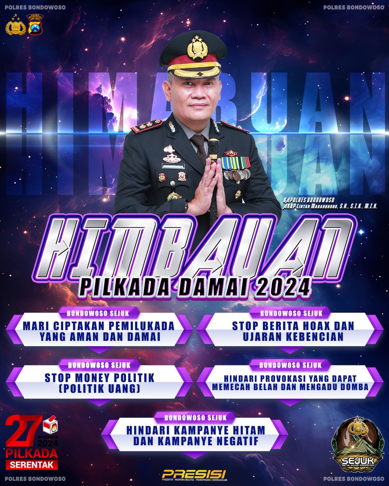 Kapolres Bondowoso AKBP Lintar Mahardhono