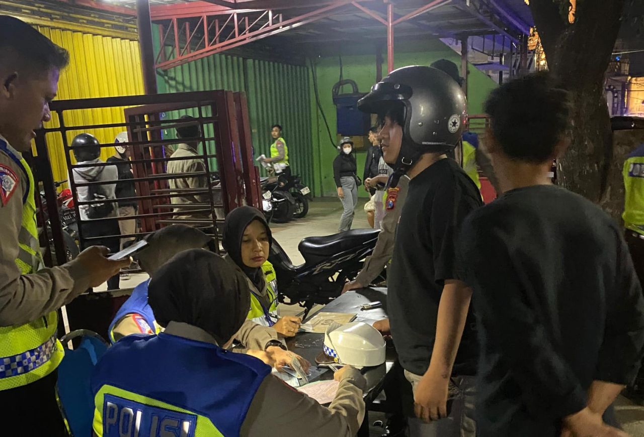 Satlantas Polrestabes Surabaya Gelar Operasi Cipkon dan Amankan 47 Motor Balapan Liar