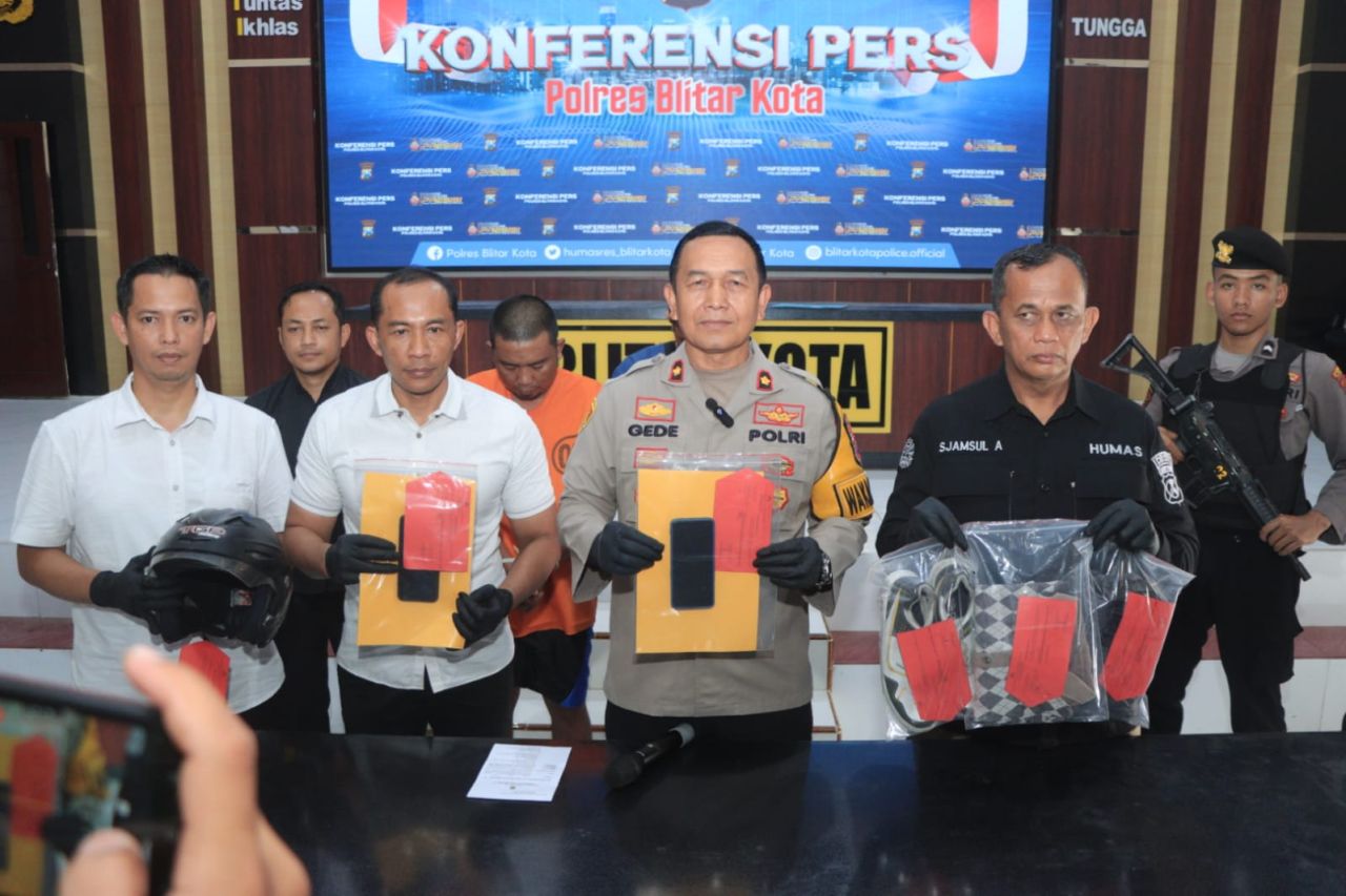 Polres Blitar Kota ringkus pelaku beserta barang buktinya
