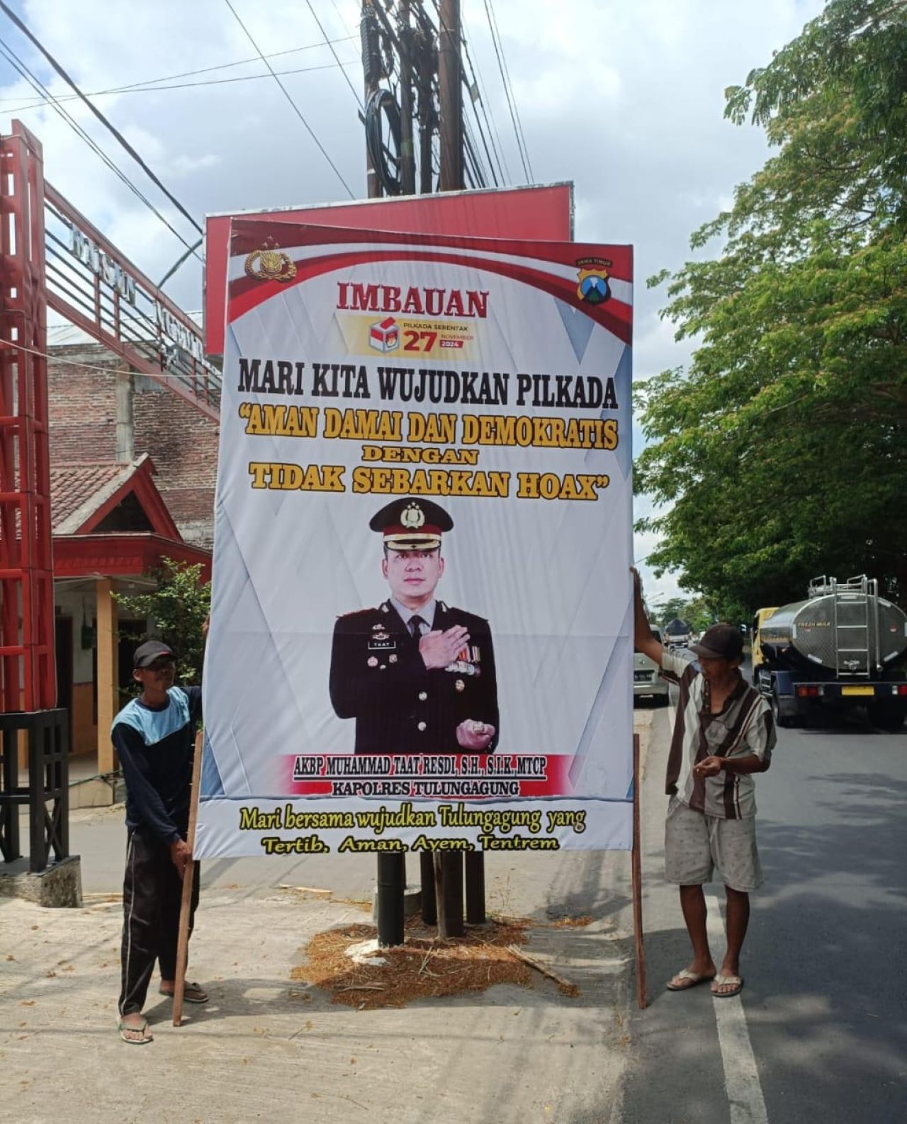 Kapolres Tulungagung AKBP Mohammad Taat Resdi gencarkan imbauan Pilkada aman