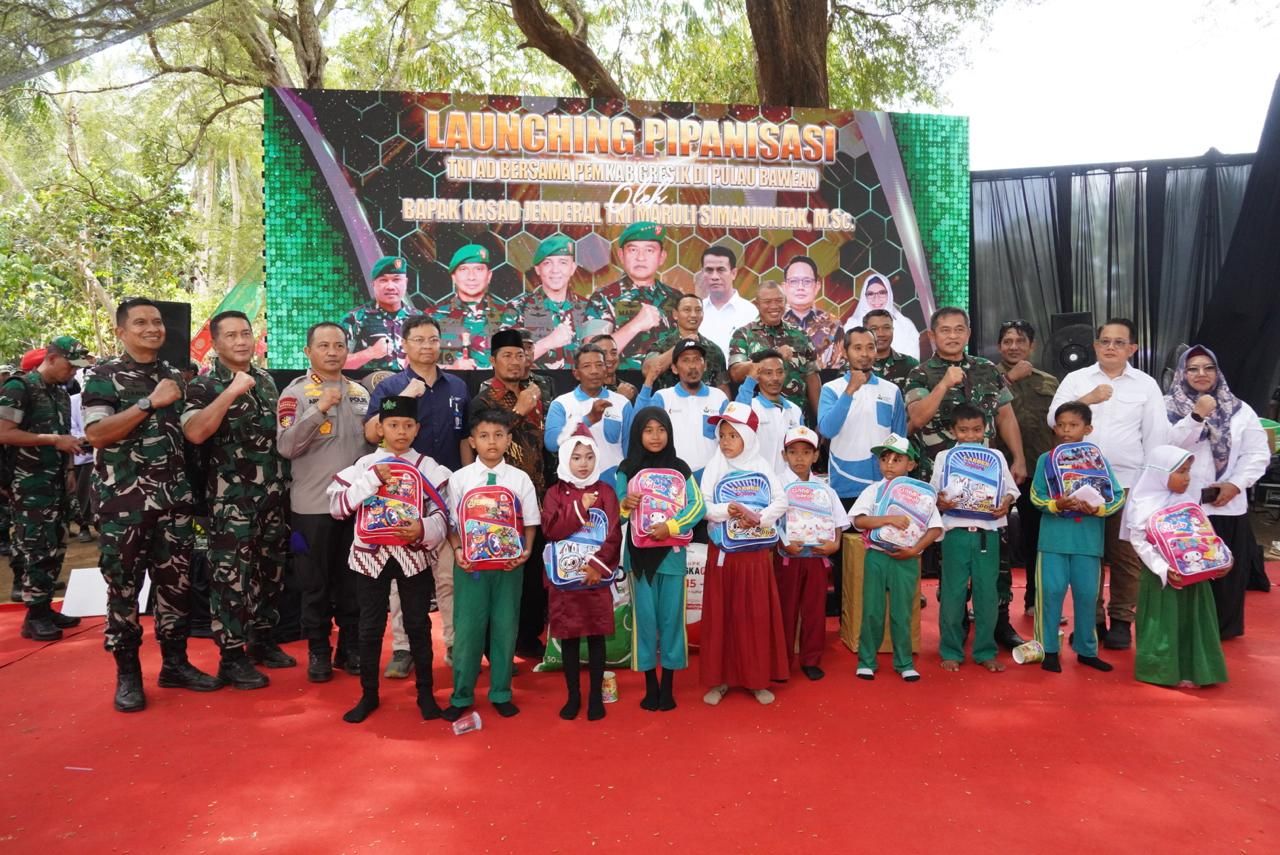 KASAD Launching Pipanisasi Program TNI Manunggal Air di Pulau Bawean