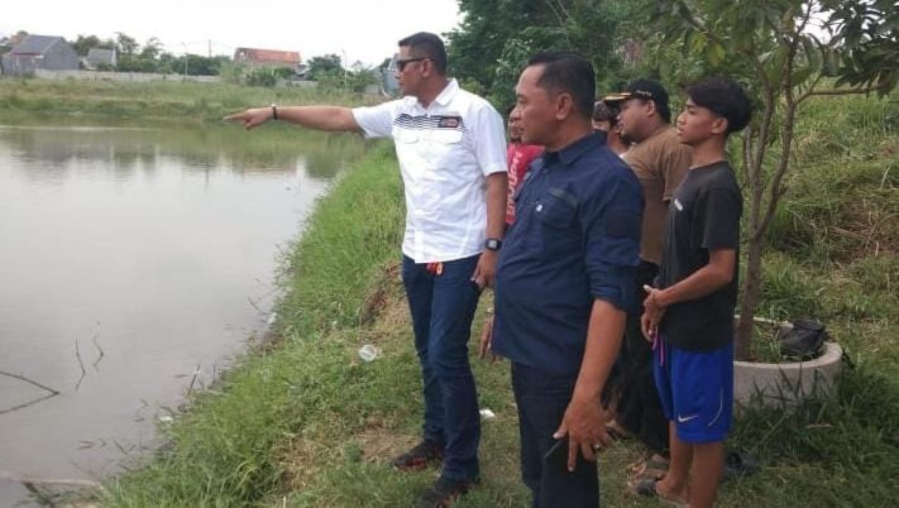 Kapolsek Menganti AKP Roni Ismullah saat tinjau TKP