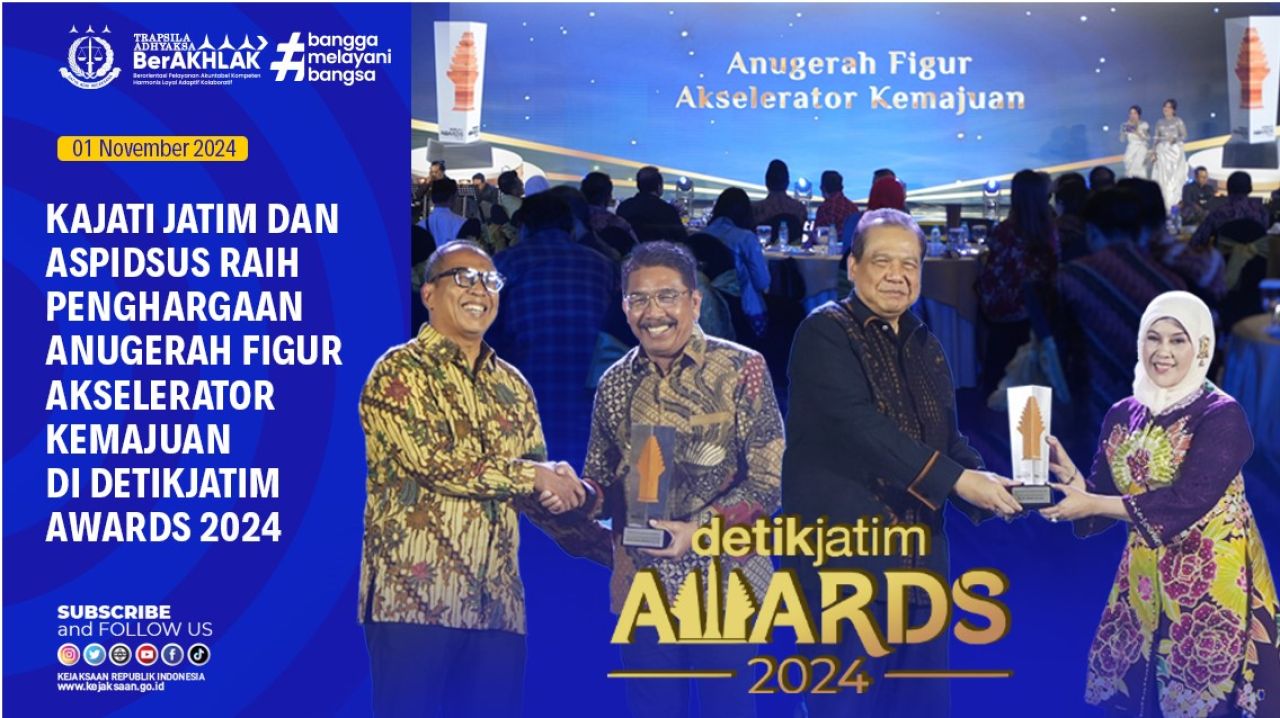 Kajati Jatim Mia Amiati terima penghargaan