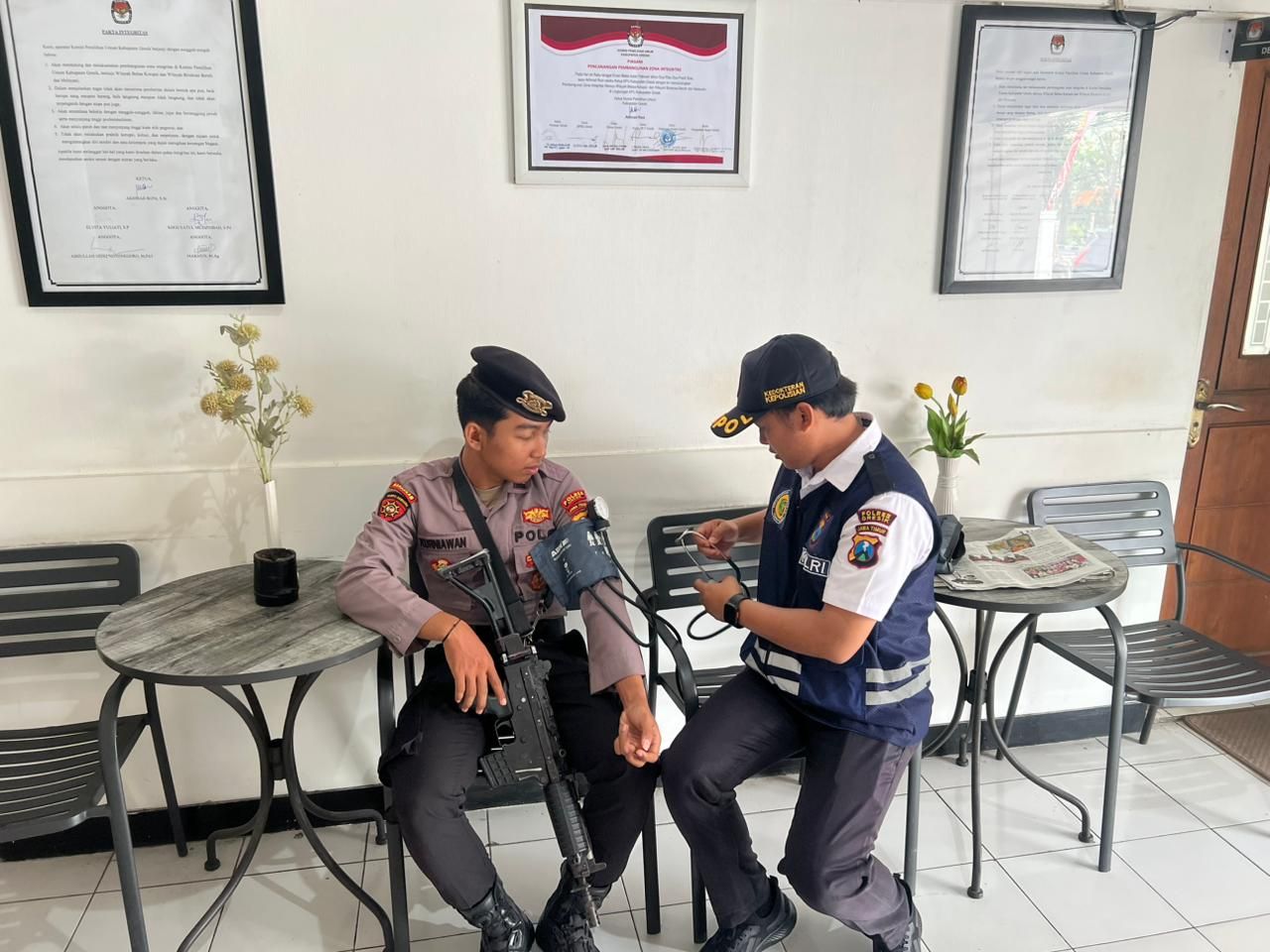 Personil Polres Gresik saat rikkes