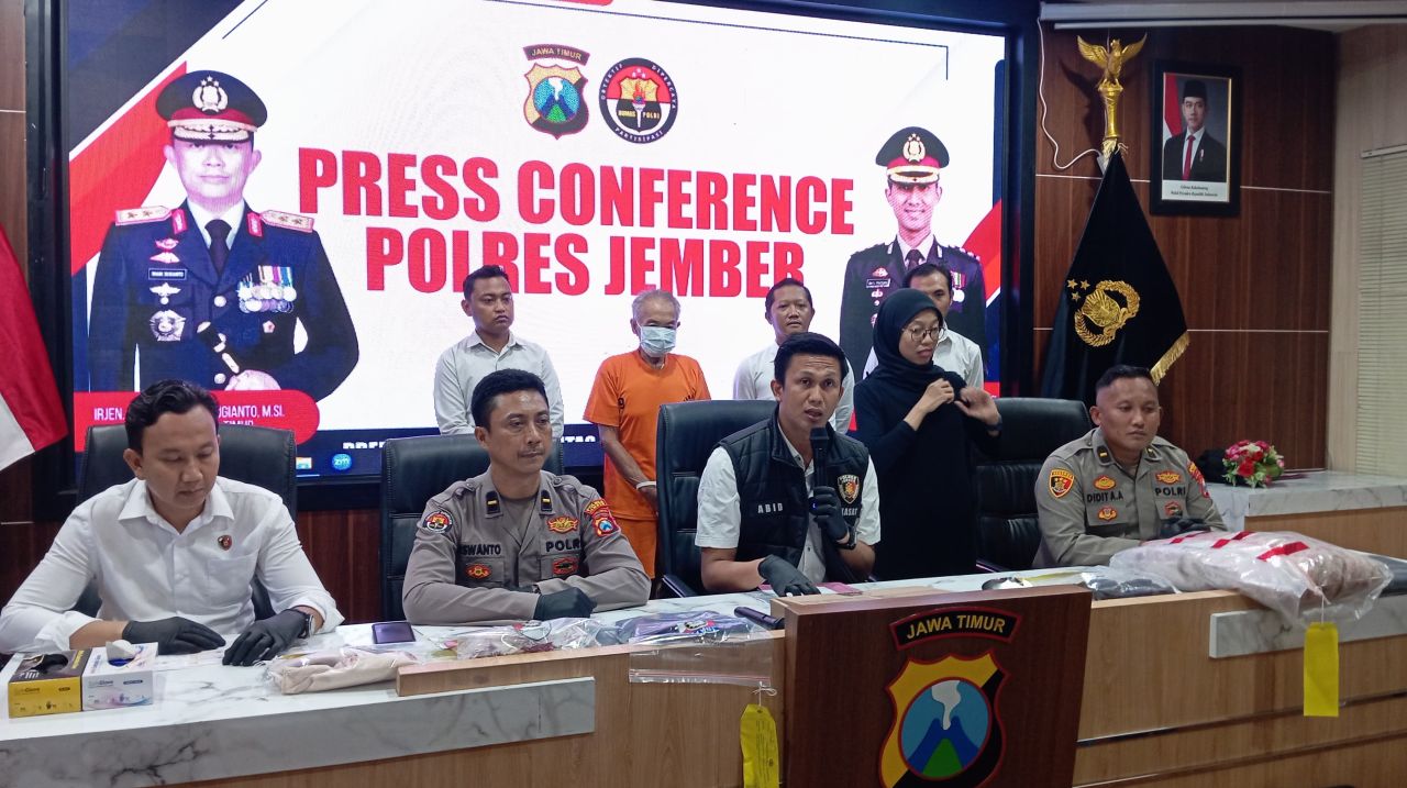 Polres Jember Ungkap Kasus Pembunuh Wanita Paruh Baya di Tanggul