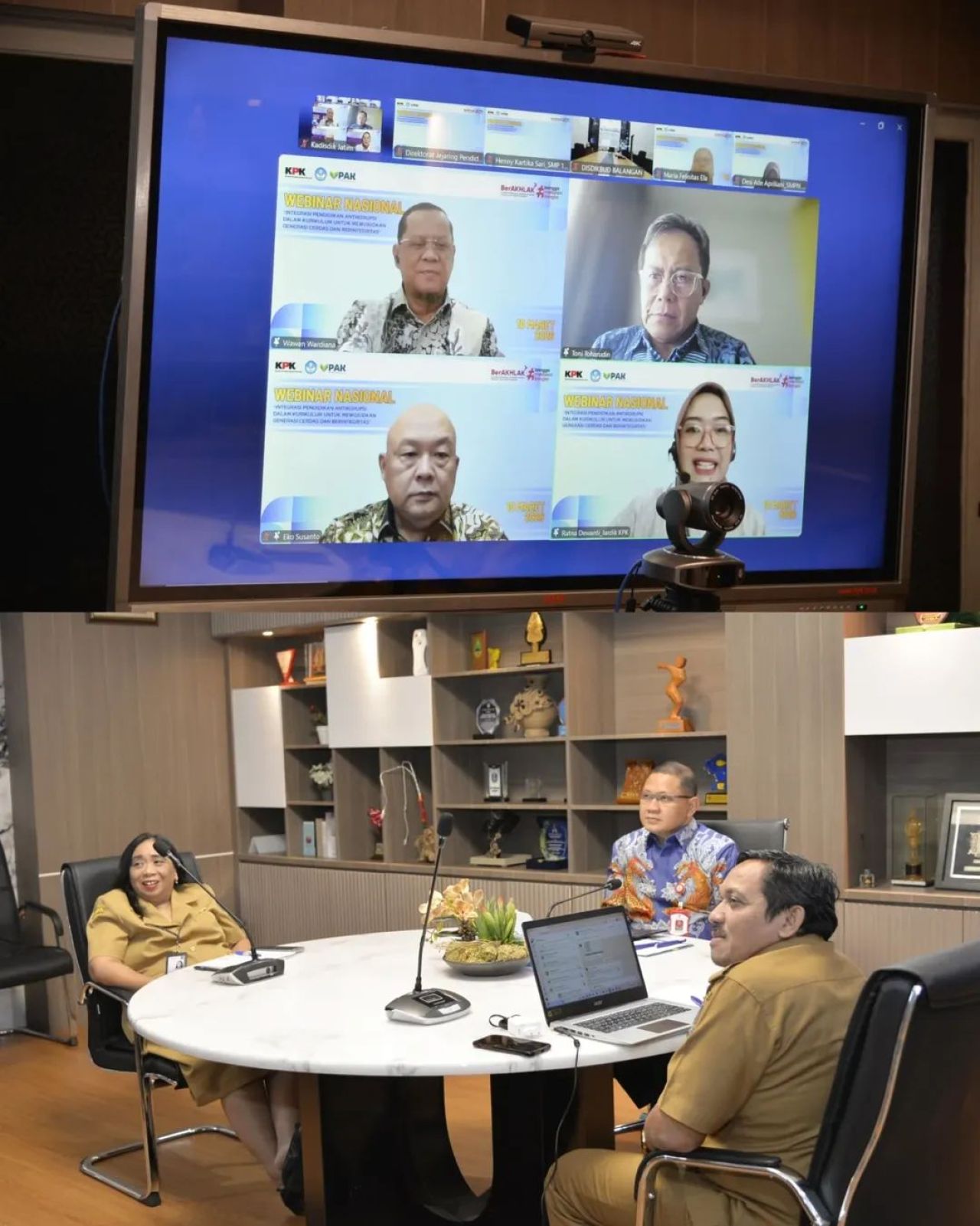 Bangun Generasi Berintegritas, Kadisdik Jatim Ikuti Webinar Nasional Pendidikan Antikorupsi
