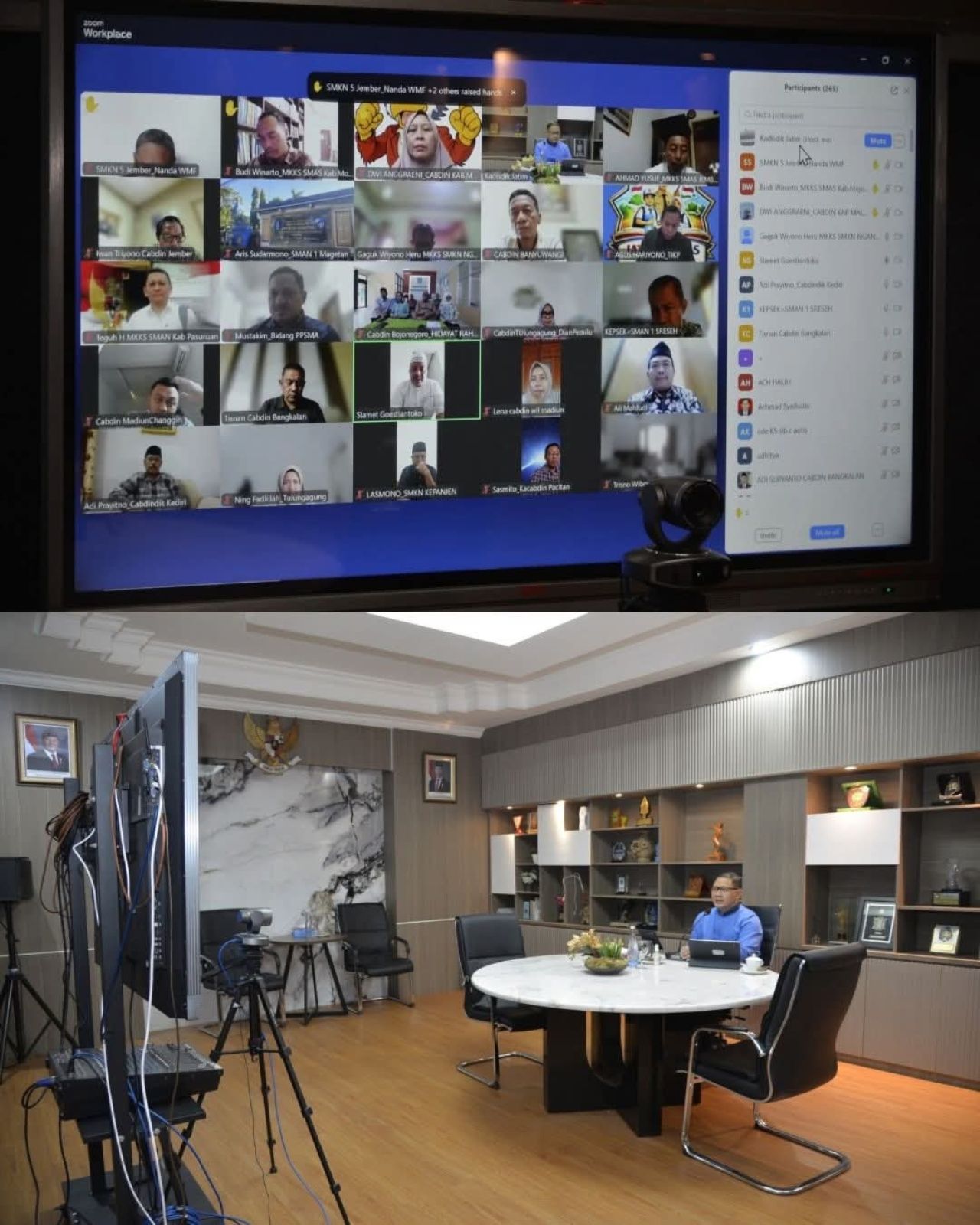 Rapat Daring Disdik Jatim Rumuskan Strategi Hemat Energi di Tengah Isu Global