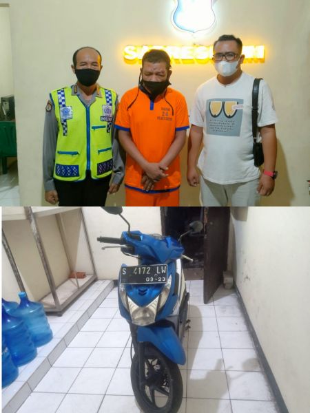 Tersangka diamankan Polisi beserta barang bukti