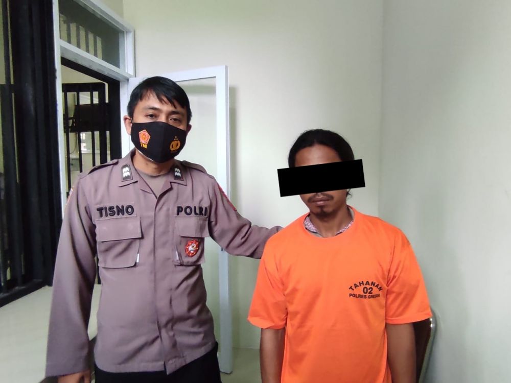 Tersangka diamankan Polisi beserta barang buktinya