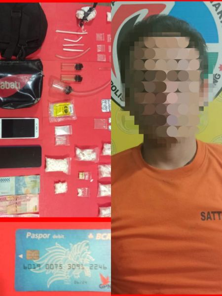 Satresnarkoba Polres Tulungagung amankan tersangka beserta barang buktinya