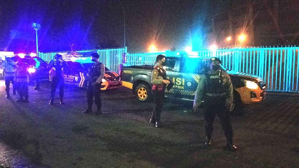Polres Gresik lakukan patroli skala besar, antisipasi gangguan Kamtibmas