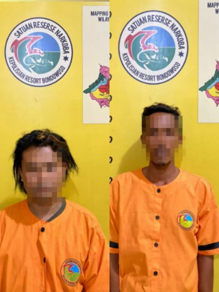 Satresnarkoba Polres Bondowoso amankan 2 tersangka beserta barang buktinya