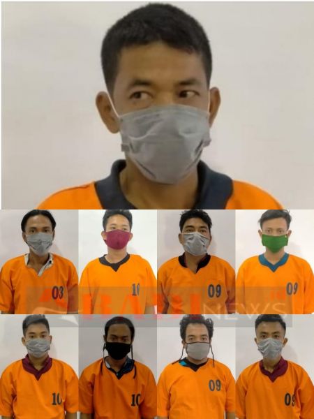 Ke 9 Tersangka narkotika diamankan Polsek Asemrowo