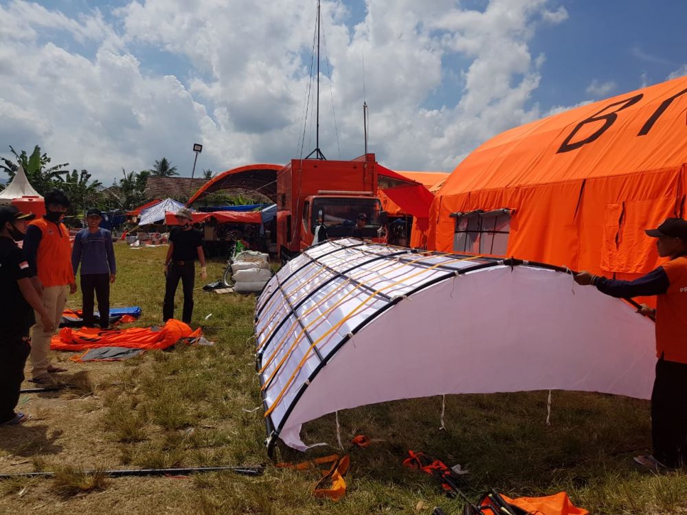 Tenda untuk warga terdampak erupsi gunung Merapi