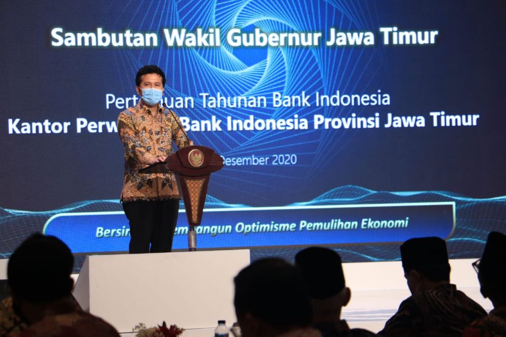 Wagub Emil Dardak saat berikan sambutan