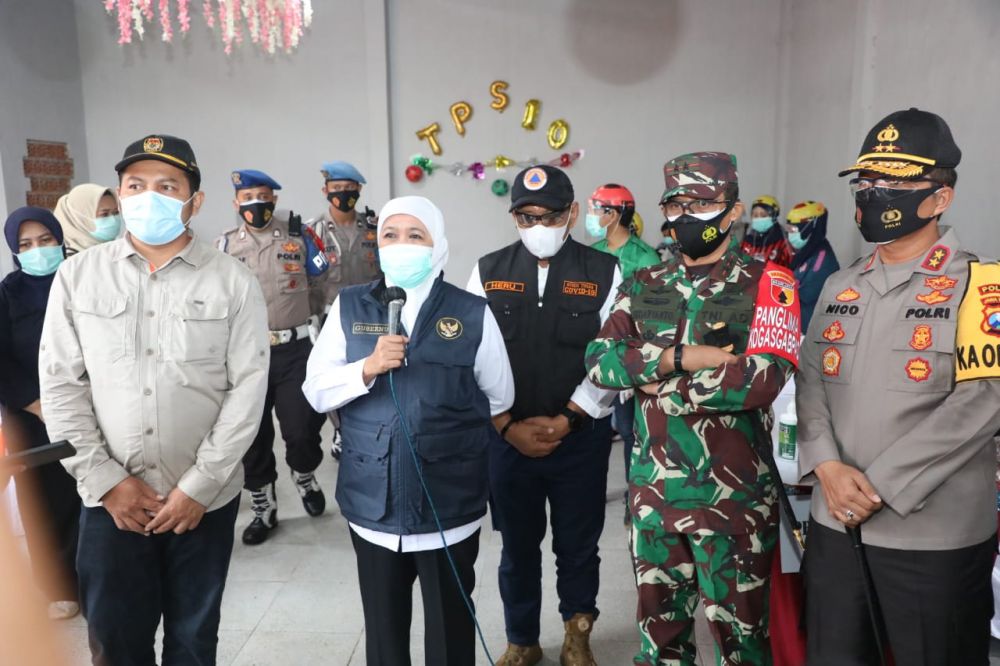 Gubernur Jatim bersama Forkompinda bersyukur n ber terimakasih kepada seluruh masyarakat atas kesadaran dalam melaksanakan pencoblosan