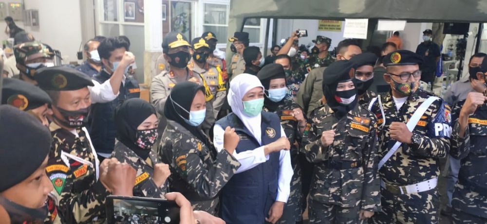 Kapolda Jatim, Gubernur Jatim, Wagub, Pangdam V Brawijaya dan PJU