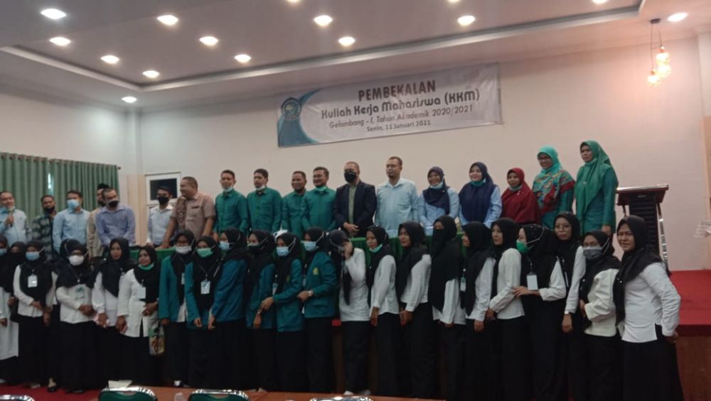 Pembakalan KKMT Gelombang 1 (Satu), Tahun Akademik 2020/2021 ,acara ini berlangsung di Aula UNIKI Bireuen